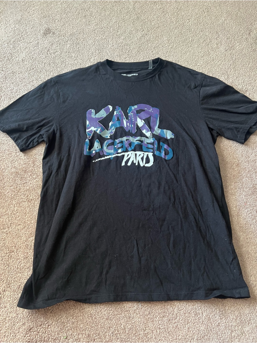 Karl Lagerfeld Black Graphic Tee